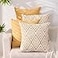 HPUK Throw Pillow Covers 18x18 Inch Set of 4 Linen Decorative Pillow Covers Accent Cushion Covers for Couch Sofa Bed Bedroom Living Room Dcor Ochre
