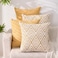 HPUK Throw Pillow Covers 18x18 Inch Set of 4 Linen Decorative Pillow Covers Accent Cushion Covers for Couch Sofa Bed Bedroom Living Room Dcor Ochre