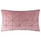 JWH Velvet Throw Pillow Cover Decorative Geometric Pillow Case Soft Pillowcase Plush Cushion for Bed Couch Bedroom Car 14x24 Inch Grayish Pink