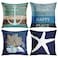 Emvency Set of 4 Throw Pillow Covers Nautical Coastal Beach and Blue Turquoise Anchor Weathered Wood Old Decorative Pillow Cases Home Decor Square 18x18 Inches Pillowcases