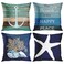 Emvency Set of 4 Throw Pillow Covers Nautical Coastal Beach and Blue Turquoise Anchor Weathered Wood Old Decorative Pillow Cases Home Decor Square 18x18 Inches Pillowcases