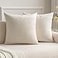 MIULEE Velvet Throw Pillow Covers 22x22 inch Pack of 2 Cream White Soft Solid Decorative Pillow Covers Cushion Cases Modern Luxury Home Decor for Spring Couch Sofa Bedroom Livingroom