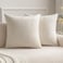 MIULEE Velvet Throw Pillow Covers 22x22 inch Pack of 2 Cream White Soft Solid Decorative Pillow Covers Cushion Cases Modern Luxury Home Decor for Spring Couch Sofa Bedroom Livingroom