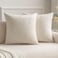 MIULEE Velvet Throw Pillow Covers 22x22 inch Pack of 2 Cream White Soft Solid Decorative Pillow Covers Cushion Cases Modern Luxury Home Decor for Spring Couch Sofa Bedroom Livingroom