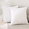 NATUS WEAVER 2 Pack White Pillowcase Soft Faux Linen Square Child Decorative Throw Cushion Cover Pillowcase with Smooth Hidden Zipper for Kid 12 x 12