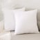 NATUS WEAVER 2 Pack White Pillowcase Soft Faux Linen Square Child Decorative Throw Cushion Cover Pillowcase with Smooth Hidden Zipper for Kid 12 x 12