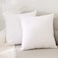 NATUS WEAVER 2 Pack White Pillowcase Soft Faux Linen Square Child Decorative Throw Cushion Cover Pillowcase with Smooth Hidden Zipper for Kid 12 x 12