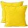 Encasa XO Throw Pillow Covers 18x18 in Set of 2 Sunbeam Yellow No Inserts Cotton Pillow Covers for Living Room Bed Sofa Couch Decorative Cushion Covers with Improved Zipper