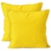 Encasa XO Throw Pillow Covers 18x18 in Set of 2 Sunbeam Yellow No Inserts Cotton Pillow Covers for Living Room Bed Sofa Couch Decorative Cushion Covers with Improved Zipper