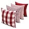 CARRIE HOME Buffalo Check Pillow Covers Buffalo Plaid Throw Pillow Cover 18x18 for Red and White Decorations Set of 4