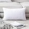 UGS UGASA UGASA Velvet Pillow Covers Striped Decorative Throw Cushion Case with Hidden Zipper for Home CouchBedroomCar Soft Cozy Solid Oblong 1 Piece 12x20 Pure White