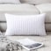UGS UGASA UGASA Velvet Pillow Covers Striped Decorative Throw Cushion Case with Hidden Zipper for Home CouchBedroomCar Soft Cozy Solid Oblong 1 Piece 12x20 Pure White