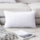 UGS UGASA UGASA Velvet Pillow Covers Striped Decorative Throw Cushion Case with Hidden Zipper for Home CouchBedroomCar Soft Cozy Solid Oblong 1 Piece 12x20 Pure White