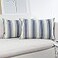 JOJUSIS Stripe Throw Pillow Covers Farmhouse Pillowcases Pack of 2 12 x 20 Inch Blue