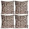 Faylapa 4 Pack Soft Plush Leopard Print Pillow CoversAnimal Theme Print Faux Fur Decorative Throw Pillowcase Home Decor Cushion Cover 1818 Inches 4545cmCase ONLY