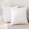 NATUS WEAVER White Pillow Case Faux Linen Square Euro Decorative Big Size Throw Cushion Cover Oversize Pillowcase with Smooth Hidden Zipper for Sofa Bed 26 x 26 2 Piece