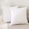 NATUS WEAVER White Pillow Case Faux Linen Square Euro Decorative Big Size Throw Cushion Cover Oversize Pillowcase with Smooth Hidden Zipper for Sofa Bed 26 x 26 2 Piece