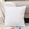 NATUS WEAVER White Pillow Case Soft Linen Square Euro Decorative Throw Cushion Cover Pillowcase with Smooth Hidden Zipper for Bed 26 x 26