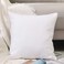 NATUS WEAVER White Pillow Case Soft Linen Square Euro Decorative Throw Cushion Cover Pillowcase with Smooth Hidden Zipper for Bed 26 x 26