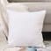 NATUS WEAVER White Pillow Case Soft Linen Square Euro Decorative Throw Cushion Cover Pillowcase with Smooth Hidden Zipper for Bed 26 x 26
