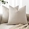 MIULEE 24x24 Inch Pack of 2 Decorative Linen Burlap Textured Euro Pillow Covers Farmhouse Boho Accent Pillowcases Spring Home Decor for Couch Sofa Bedroom Living Room Taupe