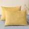CaliTime Throw Pillow Covers Decorative 20 X 26 Inches Pack of 2 Cozy Chenille Standard Pillow Shams Cases for Couch Sofa Bed Living Room Home Gold
