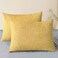 CaliTime Throw Pillow Covers Decorative 20 X 26 Inches Pack of 2 Cozy Chenille Standard Pillow Shams Cases for Couch Sofa Bed Living Room Home Gold