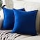 Fancy Homi 2 Packs Premium Faux Suede Decorative Throw Pillow Covers Super Soft Square Pillow CaseSolid Cushion Cover for CouchSofaBedroom 20x 20Set of 2 Blue