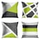 Emvency Set of 4 Throw Pillow Covers Modern Abstract Stripe Simple Geometric Acrylic Bold Decorative Pillow Cases Home Decor Square 18x18 Inches PillowcasesGrey Green