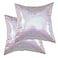 Poise3EHome 18x18 Sequin Pillow Covers Iridescent Decorative Throw Pillow Covers for Couch Living Room Christmas Set of 2 Iridescent 2PCS