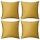 Thmyo 4Pack 100 Cotton Comfortable Solid Decorative Throw Pillow Case Square Cushion Cover Sublimation Blank Pillow Covers DIY Throw Pillowcase for Sofa Couch20x20 inch 50x50cm Mustard Yellow