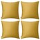 Thmyo 4Pack 100 Cotton Comfortable Solid Decorative Throw Pillow Case Square Cushion Cover Sublimation Blank Pillow Covers DIY Throw Pillowcase for Sofa Couch20x20 inch 50x50cm Mustard Yellow