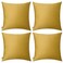 Thmyo 4Pack 100 Cotton Comfortable Solid Decorative Throw Pillow Case Square Cushion Cover Sublimation Blank Pillow Covers DIY Throw Pillowcase for Sofa Couch20x20 inch 50x50cm Mustard Yellow