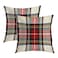 Batmerry Red White Plaid Decorative Pillow Covers 22 x 22 Inch Colorful Scottish Tartan Plaid Double Sided Throw Pillow Covers Sofa Cushion Cover Square 22 InchesSet of 2