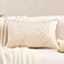 Avigers 12 x 20 Inch Rectangle Beige Gold Abstract Striped Embroidery Cushion Case Luxury Modern Throw Pillow Cover Decorative Pillow for Couch Living Room Bedroom Car