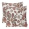 Mika Home Set of 2 Jacquard Tropical Leaf Pattern Throw Pillow Covers Decorative Pillowcase 22X22 InchesCoral Cream