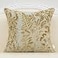 Alerfa 20 x 20 Inch Beige Square Maple Leaf Pillow Embroidery Cut Velvet Cushion Case Luxury Modern Lumbar Throw Pillow Cover Decorative Pillow for Couch Sofa Living Room Bedroom Car
