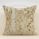 Alerfa 20 x 20 Inch Beige Square Maple Leaf Pillow Embroidery Cut Velvet Cushion Case Luxury Modern Lumbar Throw Pillow Cover Decorative Pillow for Couch Sofa Living Room Bedroom Car