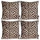 Faylapa 4 Pack Soft Plush Leopard Print Pillow CoversAnimal Theme Print Faux Fur Decorative Throw Pillowcase Home Decor Cushion Cover 2020 Inches 5050cmCase ONLY