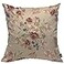 HOSNYE Flowers and Leaves Throw Pillow Cushion Cover Floral Pattern Fabric Bordeaux Roses Pillow Case Decorative Square Accent Pillow Case 20x20 inch
