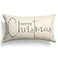 Allorry Christmas Pillow Covers Merry Christmas Throw Pillow Decorative Beige Cotton Cloth Linen Cloth Pillow Cover Sofa Cover Decorative Rectangle Length 12X20 inches