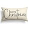 Allorry Christmas Pillow Covers Merry Christmas Throw Pillow Decorative Beige Cotton Cloth Linen Cloth Pillow Cover Sofa Cover Decorative Rectangle Length 12X20 inches