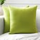 Encasa XO Throw Pillow Covers 16x16 in Set of 2 Lime Green No Inserts Cotton Pillow Covers for Living Room Bed Sofa Couch Decorative Cushion Covers with Improved Zipper