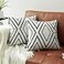 Nestinco Set of 2 White Pillow Covers 16 x 16 inches Boho Aztec Polyester Blend Decorative Throw Pillow Covers for Sofa Couch Bed Decor