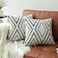 Nestinco Set of 2 White Pillow Covers 16 x 16 inches Boho Aztec Polyester Blend Decorative Throw Pillow Covers for Sofa Couch Bed Decor
