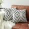 Nestinco Set of 2 White Pillow Covers 16 x 16 inches Boho Aztec Polyester Blend Decorative Throw Pillow Covers for Sofa Couch Bed Decor