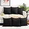 Coddsmz 6 Pack Decorative 100 Cotton Pillow Covers Square Cushion Cover Solid DIY Halloween Throw Pillowcase for Home Sofa BedroomBlack6 Pack18 x 1845x45cm ONLY Covers NOT Insert