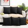 Coddsmz 6 Pack Decorative 100 Cotton Pillow Covers Square Cushion Cover Solid DIY Halloween Throw Pillowcase for Home Sofa BedroomBlack6 Pack18 x 1845x45cm ONLY Covers NOT Insert