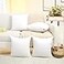 Coddsmz 4 Pack Decorative 100 Cotton Pillow Covers Square Cushion Cover Solid DIY Throw Pillowcase for Home Sofa Bedroom ChristmasPure White18 x 18ONLY Covers NOT Insert