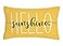 4TH Emotion Hello Sunshine Pillow Cover Farmhouse Yellow Lumbar Pillow Cover Spring Summer Decorations Cushion Case for Sofa Couch Polyester Linen 12x20 Inches